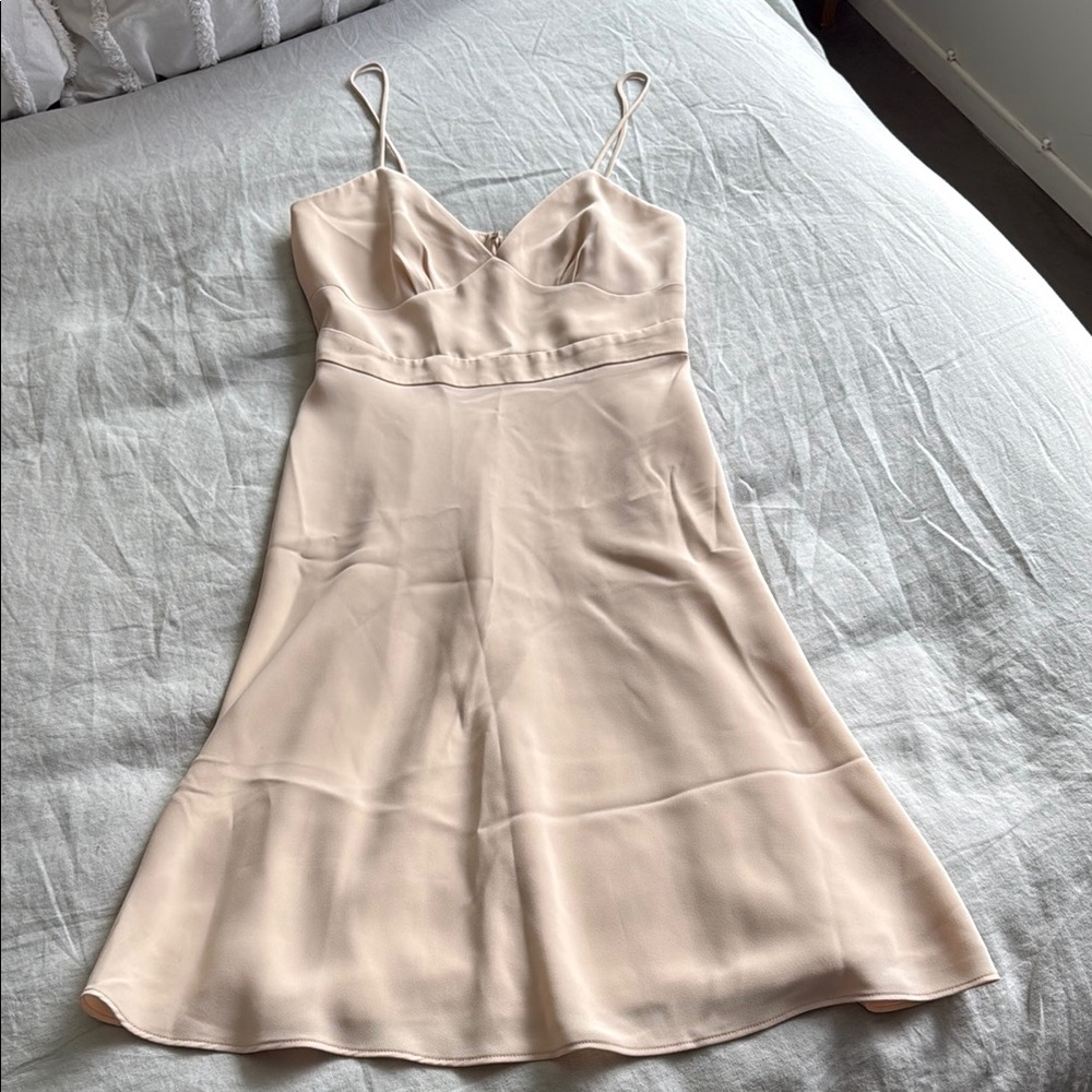 J. Crew Elegant Cream Spaghetti Strap Dress
